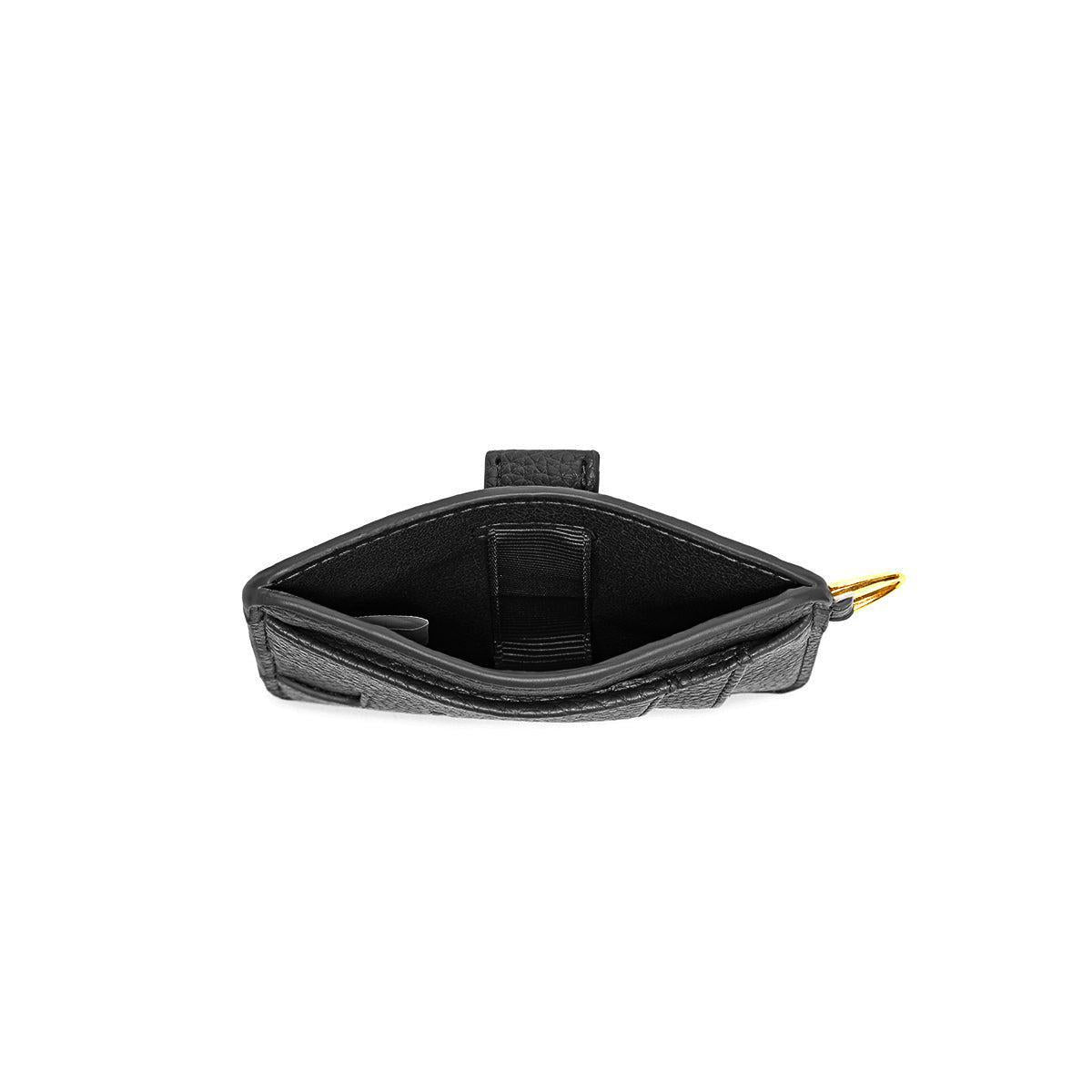 Kit Card Wristlet | Black Pebbled